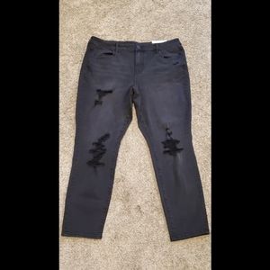 New Women's American Eagle Black Jegging Super Stretch Jeans 18 Short